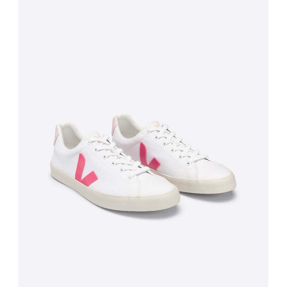 Veja ESPLAR SE CANVAS Tenisky Damske White/Pink | SK 608EBC